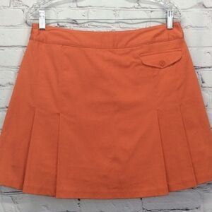 Lady Hagen Pleated Tigerlilly Orange Skort. Size 8. Golf Tennis